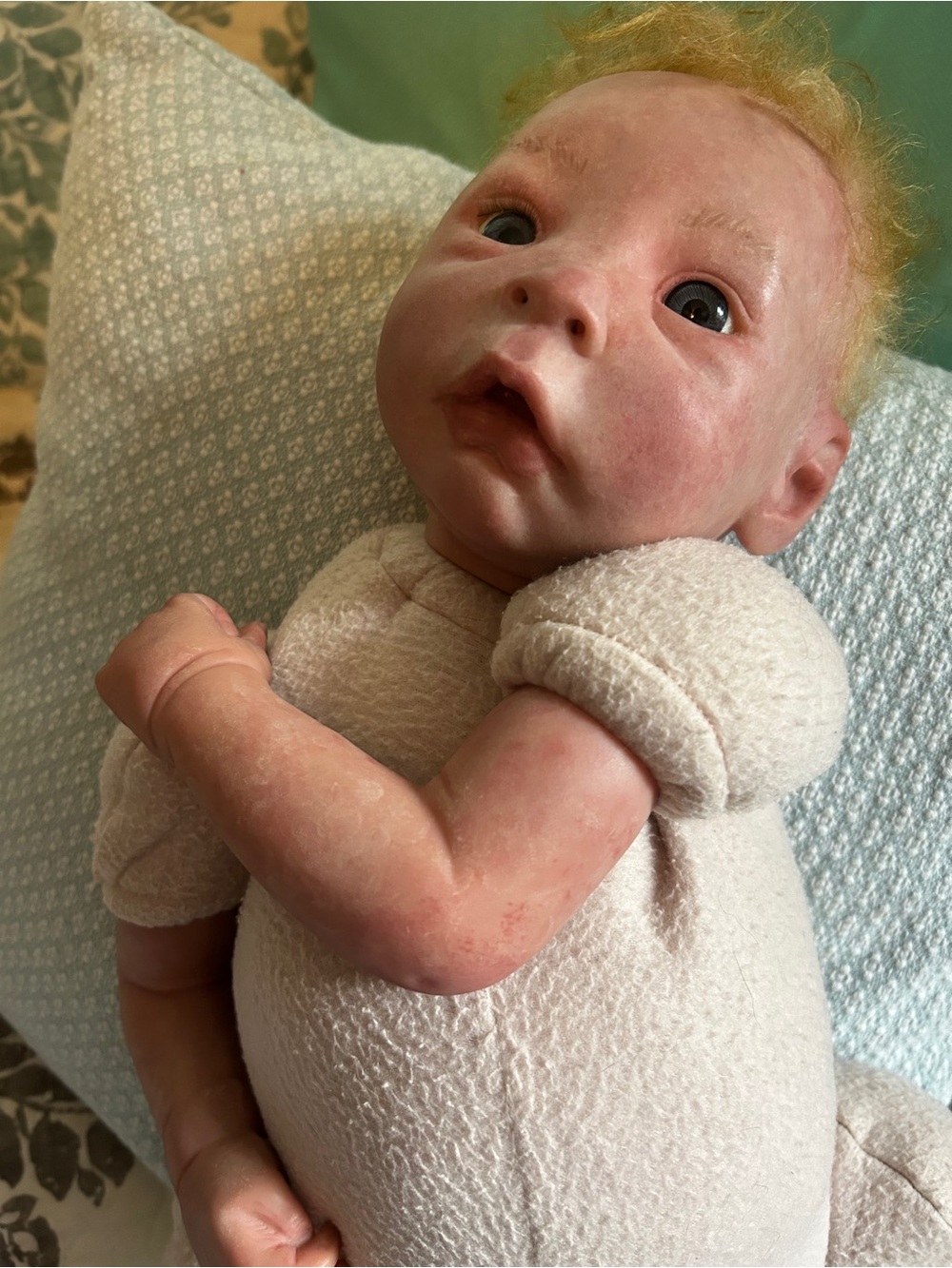 Lifelike Reborn Baby Doll By Artist Jo Beckman 23” Weight 6.2 oz - Picture 8 of 16
